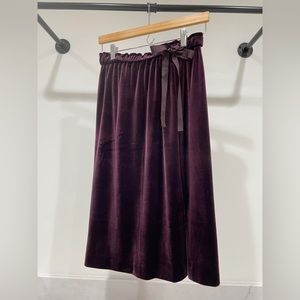 Velvet Midi Skirt
